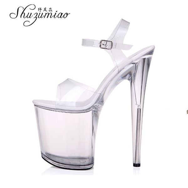 steel tube dancing sandals women quality ultra-high heel 7-20cm transparent crystal lady shoes model catwalk large yard 210310, Black
steel tube dancing sandals women quality ultra-high heel 7-20cm transparent crystal lady shoes model catwalk large yard 210310, Black