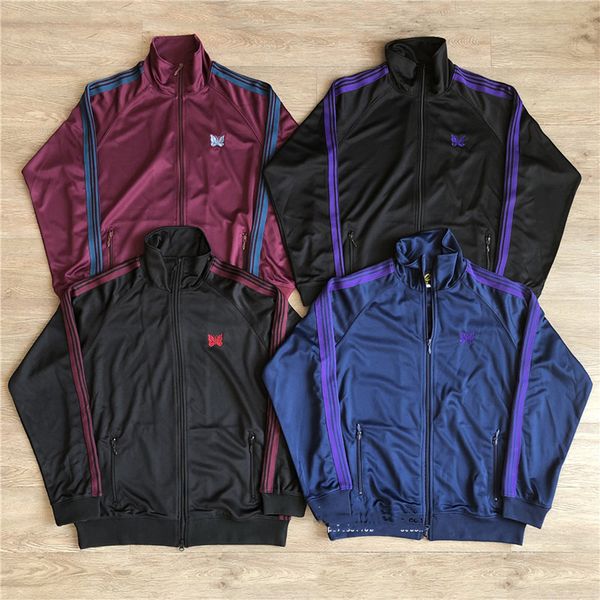 2021 new pink stripe jackets men women butterfly embroidery needles jacket hip hop awge coats 9opq, Black;brown
2021 new pink stripe jackets men women butterfly embroidery needles jacket hip hop awge coats 9opq, Black;brown