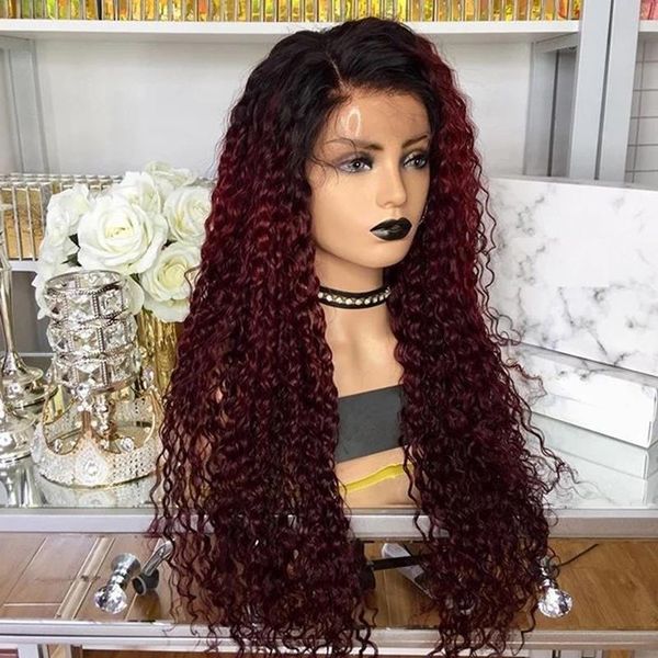 ombre burgundy bouncy curly brazilian full lace human hair wigs with baby hair transparent lace frontal silk base wig remy 180%, Black;brown
ombre burgundy bouncy curly brazilian full lace human hair wigs with baby hair transparent lace frontal silk base wig remy 180%, Black;brown