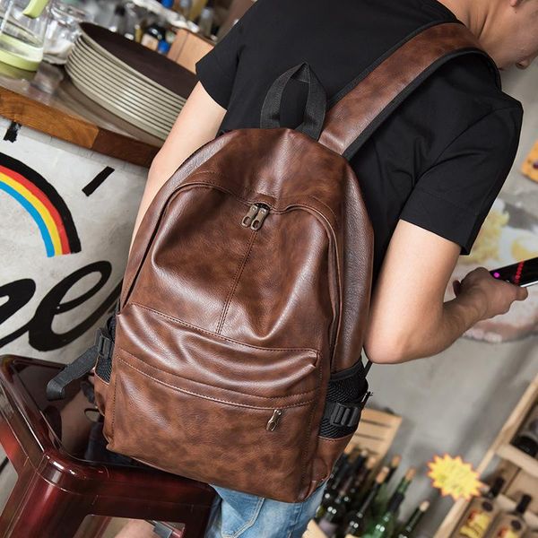 backpack casual all match travel computer soft surface pu leather waterproof wearable shoulder bag
backpack casual all match travel computer soft surface pu leather waterproof wearable shoulder bag