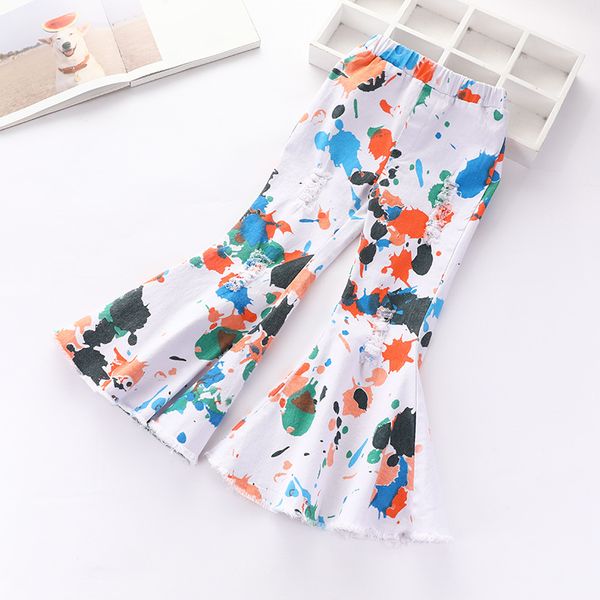 children girls jeans colorful graffiti toddler baby kids children girls clothes bell bottom hole ripped ruffles flare denim jeans pants trou, Blue
children girls jeans colorful graffiti toddler baby kids children girls clothes bell bottom hole ripped ruffles flare denim jeans pants trou, Blue