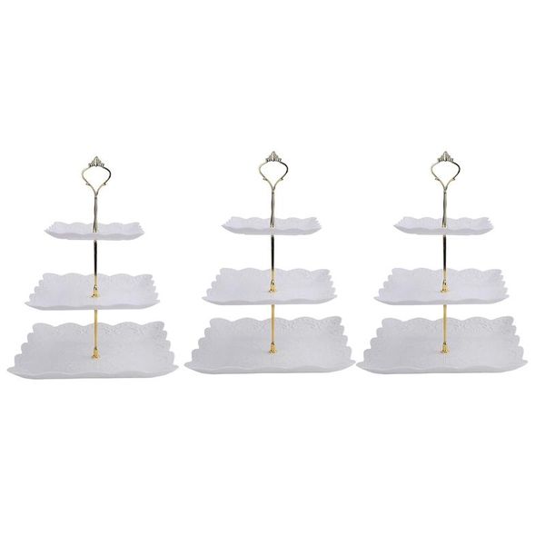 baking & pastry tools 3 pack square tier white cupcake stand dessert plates tiered serving trays for wedding birthday family party
baking & pastry tools 3 pack square tier white cupcake stand dessert plates tiered serving trays for wedding birthday family party