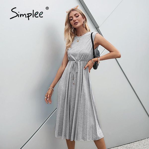 casual dresses simplee o-neck sleeveless gray dress high street a-line summer women 2021 elegant office ladies lace-up vestidos, Black;gray
casual dresses simplee o-neck sleeveless gray dress high street a-line summer women 2021 elegant office ladies lace-up vestidos, Black;gray