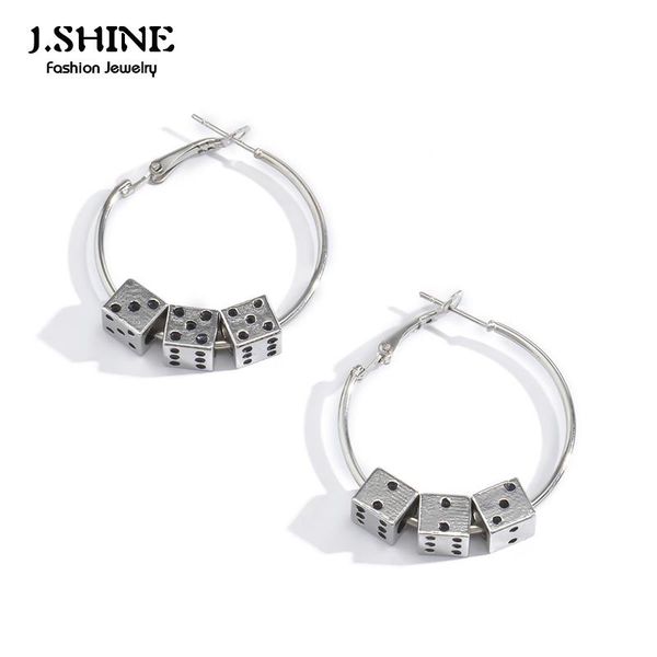 hoop & huggie jshine 2021 chic vintage silver color metal earrings fashion big circle geometric square dice earring wedding ear jewelry, Golden;silver
hoop & huggie jshine 2021 chic vintage silver color metal earrings fashion big circle geometric square dice earring wedding ear jewelry, Golden;silver