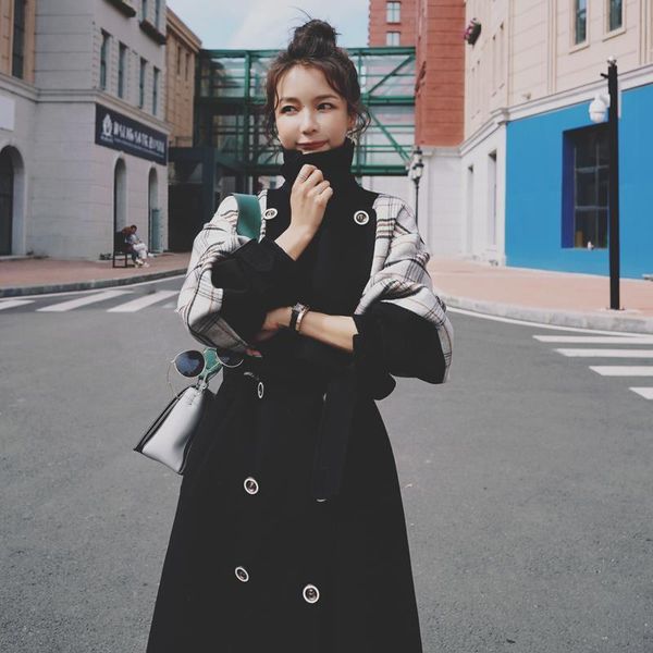 women's trench coats women black coat belt 2021 autumn winter korean loose lattice windbreaker ladies long overwear woolen a9, Tan;black
women's trench coats women black coat belt 2021 autumn winter korean loose lattice windbreaker ladies long overwear woolen a9, Tan;black