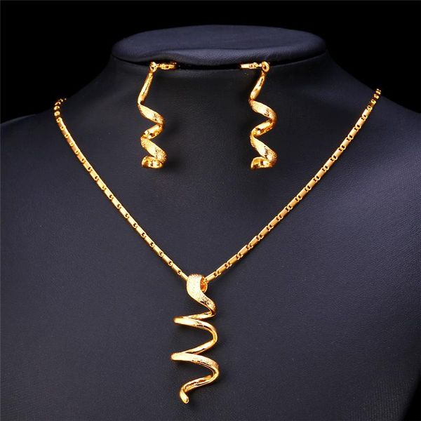 earrings & necklace kpop long spirals set for women drop gold/silver color pattern fashion jewelry party pe288
earrings & necklace kpop long spirals set for women drop gold/silver color pattern fashion jewelry party pe288