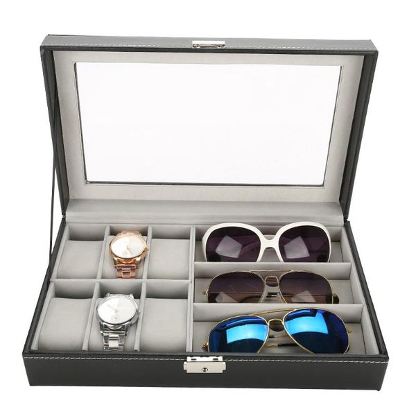watch boxes & cases 6+3 grids black pu leather eyeglasses storage box jewelry display case sunglasses organizer holder gift, Black;blue
watch boxes & cases 6+3 grids black pu leather eyeglasses storage box jewelry display case sunglasses organizer holder gift, Black;blue