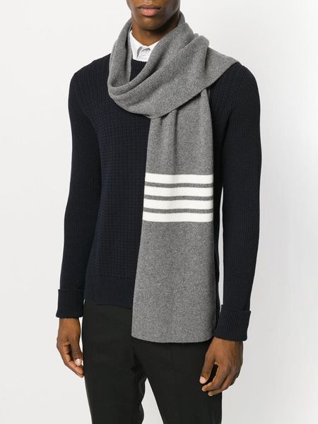 scarves men women striped patchwork wool winter warm scarf 2021 fashion brand tb thom cashmere shawl wrap knit neckerchief, Blue;gray
scarves men women striped patchwork wool winter warm scarf 2021 fashion brand tb thom cashmere shawl wrap knit neckerchief, Blue;gray