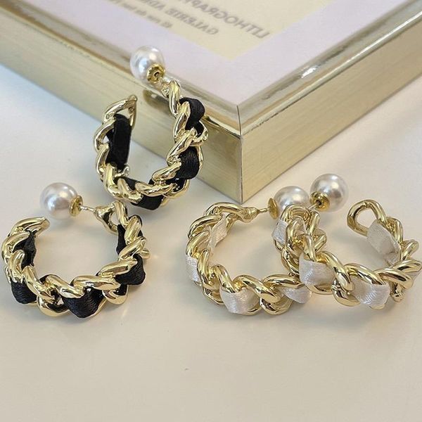 hoop & huggie u-magical french vintage black white c shape earring for women trendy gold chain fabric simulation pearl jewellery, Golden;silver
hoop & huggie u-magical french vintage black white c shape earring for women trendy gold chain fabric simulation pearl jewellery, Golden;silver