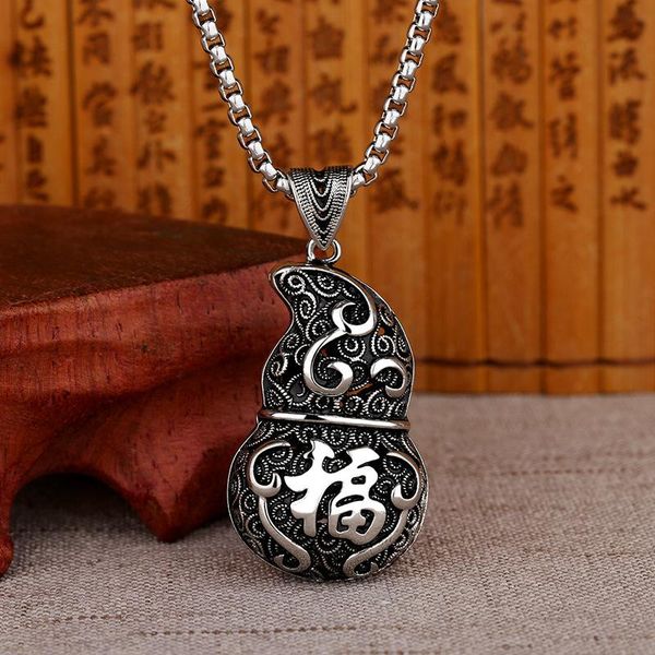 pendant necklaces fashion simple hollow brushed blessing gourd retro rustic chic filigree ethnic jewelry, Silver
pendant necklaces fashion simple hollow brushed blessing gourd retro rustic chic filigree ethnic jewelry, Silver