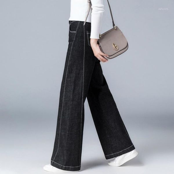 women's jeans 2021 autumn and winter office lady cotton stretch high waist female women girls brand wide leg pants clothing, Blue
women's jeans 2021 autumn and winter office lady cotton stretch high waist female women girls brand wide leg pants clothing, Blue