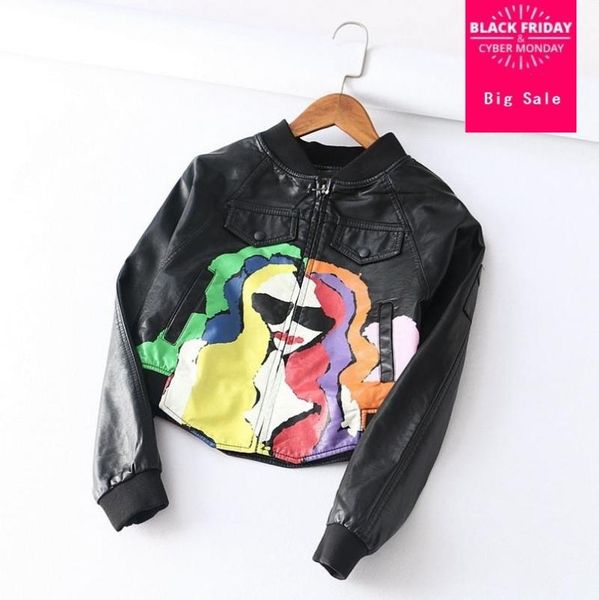 women's leather & faux 2021 autumn print batwing sleeve short design pu clothing motorcycle outerwear female q011, Black
women's leather & faux 2021 autumn print batwing sleeve short design pu clothing motorcycle outerwear female q011, Black