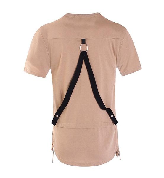 men's casual shirts trendy t-shirt loose hip-hop clothing half sleeve street ribbon men, White;black
men's casual shirts trendy t-shirt loose hip-hop clothing half sleeve street ribbon men, White;black