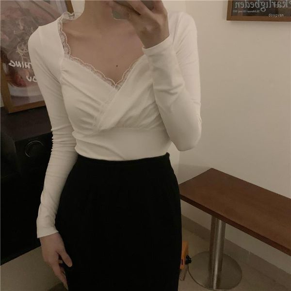 women's t-shirt hzirip 2021 chic office lady v-neck brief stylish women slim high street t-shirts all match female gentle basic, White
women's t-shirt hzirip 2021 chic office lady v-neck brief stylish women slim high street t-shirts all match female gentle basic, White