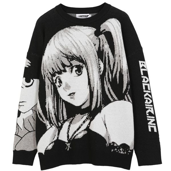 mens womens hip hop streetwear harajuku sweater vintage retro japanese style anime girl knitted sweater 2020 autumn cotton pullover, White;black
mens womens hip hop streetwear harajuku sweater vintage retro japanese style anime girl knitted sweater 2020 autumn cotton pullover, White;black