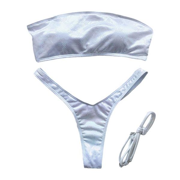 women bikini set metallic rainbow snakeskin swimsuit bandeau bathing suit dropshipping
women bikini set metallic rainbow snakeskin swimsuit bandeau bathing suit dropshipping