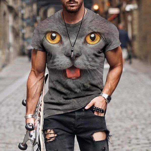 men's t-shirts summer style youthful personality colorful cool pattern 3d printing cat short-sleeved loose fashion large size t-shirt, White;black
men's t-shirts summer style youthful personality colorful cool pattern 3d printing cat short-sleeved loose fashion large size t-shirt, White;black