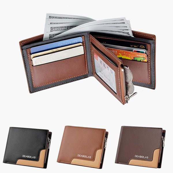 fashion men's wallet short pu holder wallet stitching business multi-card zipper coin purse, Red;black
fashion men's wallet short pu holder wallet stitching business multi-card zipper coin purse, Red;black