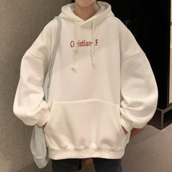 women's hoodies & sweatshirts white plush thickened hoodie clothing autumn winter 2021 loose bf lazy style small top, Black
women's hoodies & sweatshirts white plush thickened hoodie clothing autumn winter 2021 loose bf lazy style small top, Black