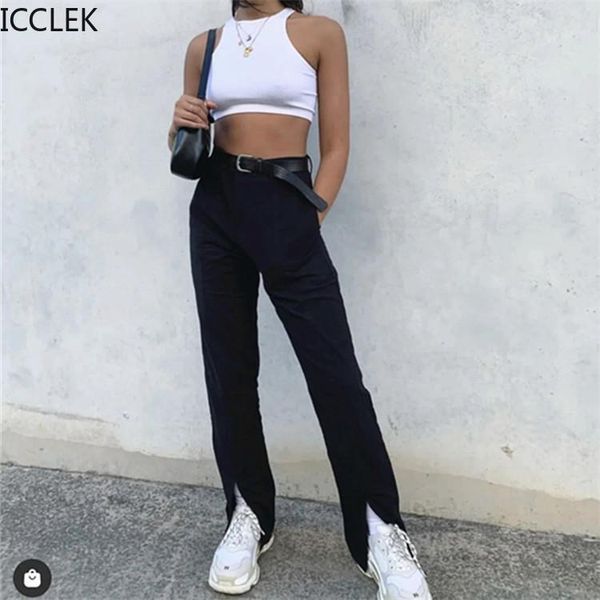women's pants & capris icclek european and american bloggers drape mopping trousers autumn style long legs split ends, Black;white
women's pants & capris icclek european and american bloggers drape mopping trousers autumn style long legs split ends, Black;white