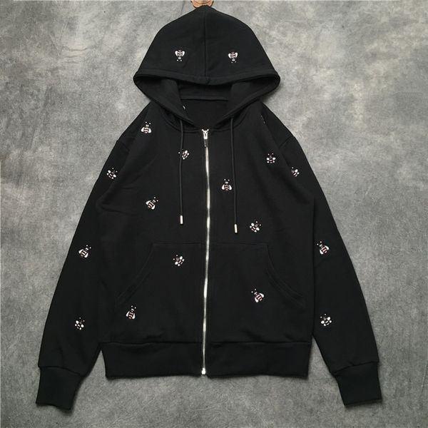 men's hoodies & sweatshirts bee embroidery men's hoodie, thick cotton veet sweater, wool e03, novelty, Black
men's hoodies & sweatshirts bee embroidery men's hoodie, thick cotton veet sweater, wool e03, novelty, Black