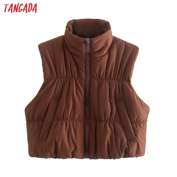 women's vests tangada women crop waistcoat zipper parkas sleeveless 2021 female warm elegant coat 8y85, Black;white
women's vests tangada women crop waistcoat zipper parkas sleeveless 2021 female warm elegant coat 8y85, Black;white