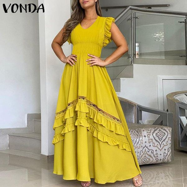 casual dresses vonda 3 colors women summer pleated tank dress 2021 v neck lace sleeveless ruffled hem loose beach sundress, Black;gray
casual dresses vonda 3 colors women summer pleated tank dress 2021 v neck lace sleeveless ruffled hem loose beach sundress, Black;gray