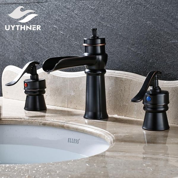 bathroom sink faucets oil rubbed bronze widespread 3 pcs faucet double handle waterfall spout mixer tap deck mounted
bathroom sink faucets oil rubbed bronze widespread 3 pcs faucet double handle waterfall spout mixer tap deck mounted