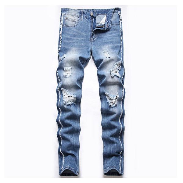 men's jeans 2021 fashion ripped casual men hip hop holes straight denim trousers plus size 29-42 blue
men's jeans 2021 fashion ripped casual men hip hop holes straight denim trousers plus size 29-42 blue