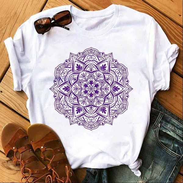 2021 t shirt women casual fashion t shirt beautiful mandala print short sleeve t shirt aesthetics women tshirt female tee, White
2021 t shirt women casual fashion t shirt beautiful mandala print short sleeve t shirt aesthetics women tshirt female tee, White