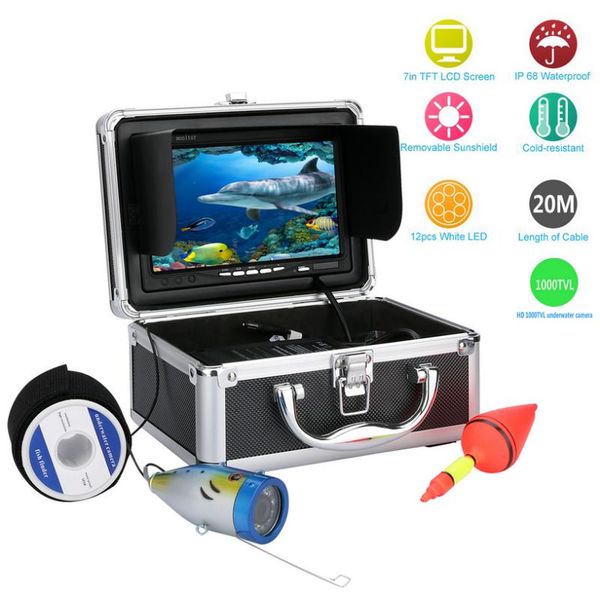 gamwater 7" lcd 1000tvl underwater fishing video camera kit 12 pcs white leds video fish finder 30m
gamwater 7" lcd 1000tvl underwater fishing video camera kit 12 pcs white leds video fish finder 30m