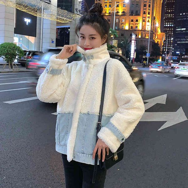 women's two piece pants synthetic sheep jacket, thick sportswear, long sleeved hoodie, warm coat, fashion, White
women's two piece pants synthetic sheep jacket, thick sportswear, long sleeved hoodie, warm coat, fashion, White