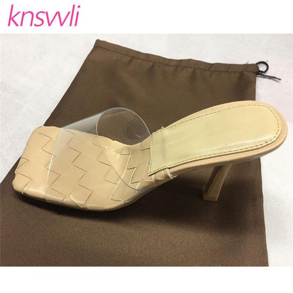 high heels slippers women pvc clear mules shoes female woven insole runway party shoes woman heeled women sandals, Black
high heels slippers women pvc clear mules shoes female woven insole runway party shoes woman heeled women sandals, Black