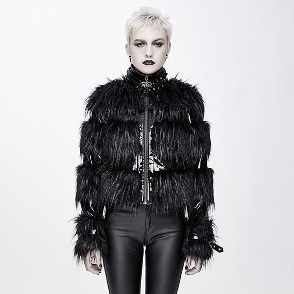 women's fur & faux punk winter jacket women coat pvc artificial wool belts short zipper black fashion
women's fur & faux punk winter jacket women coat pvc artificial wool belts short zipper black fashion