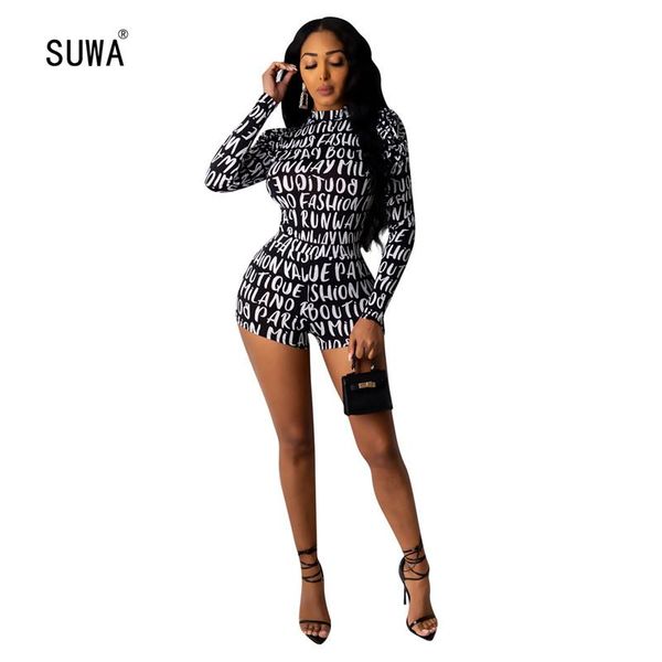 women's jumpsuits & rompers black white letter print skinny short jumpsuit 2021 wholesale spring street women o neck full sleeve playsu
women's jumpsuits & rompers black white letter print skinny short jumpsuit 2021 wholesale spring street women o neck full sleeve playsu