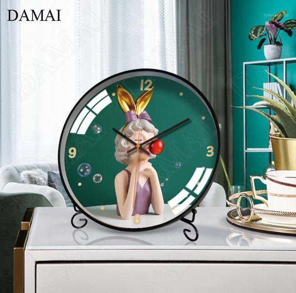 creative cartoon girl deskclocks nordic fashion bedroom decorative ornaments living room clock for table home decor desk &1
creative cartoon girl deskclocks nordic fashion bedroom decorative ornaments living room clock for table home decor desk &1