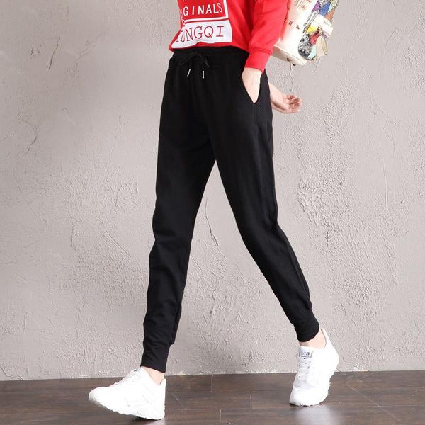 women's pants & capris pure cotton sweatpants women casual 2021 female students loose harem guard streetwear joggers, Black;white
women's pants & capris pure cotton sweatpants women casual 2021 female students loose harem guard streetwear joggers, Black;white