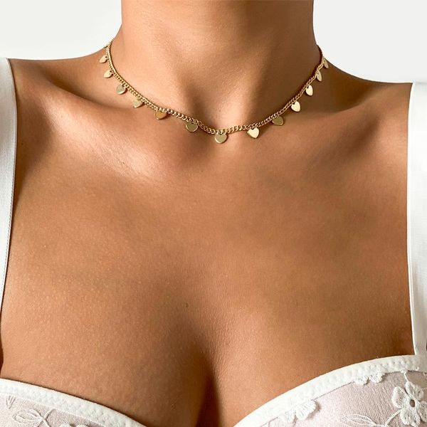 chokers lacteo vintage love heart tassel clavicle chain choker necklace jewelry for women 2021 fashion trendy chunky, Golden;silver
chokers lacteo vintage love heart tassel clavicle chain choker necklace jewelry for women 2021 fashion trendy chunky, Golden;silver