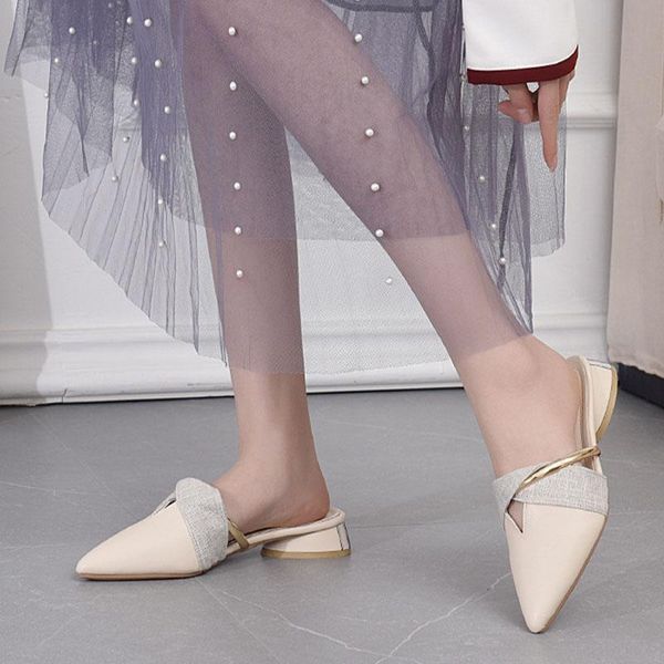 slippers women pointed toe mesh woman metal low heel shoes female hollow out solid ladies summer office elegant, Black
slippers women pointed toe mesh woman metal low heel shoes female hollow out solid ladies summer office elegant, Black