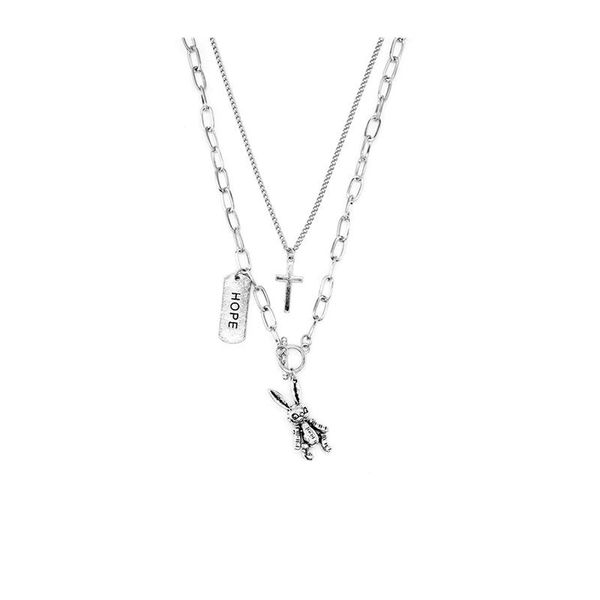 chains fashion layered simple cross metal pendant necklace for women initial statement anime harajuku accessories jewelry, Silver
chains fashion layered simple cross metal pendant necklace for women initial statement anime harajuku accessories jewelry, Silver