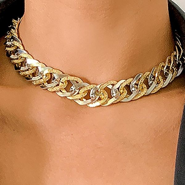 chains punk exaggerated big thick chain choker necklace for women goth fashion night club gold color jewelry drop, Silver
chains punk exaggerated big thick chain choker necklace for women goth fashion night club gold color jewelry drop, Silver