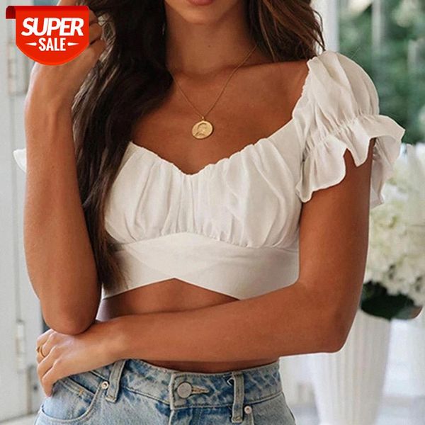 v neck ruffle cropped ladies backless bandage clubwear tank female pleated vests wdc5147 #cz9p, White
v neck ruffle cropped ladies backless bandage clubwear tank female pleated vests wdc5147 #cz9p, White