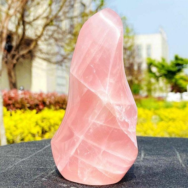 decorative objects & figurines 358g natural pink crystal flame quartz form mineral sample
decorative objects & figurines 358g natural pink crystal flame quartz form mineral sample