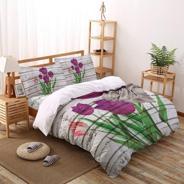 2/3/4pcs bedding set tulip flower on wooden board duvet cover creative comforter bed cover set housse de couette bedclothes
2/3/4pcs bedding set tulip flower on wooden board duvet cover creative comforter bed cover set housse de couette bedclothes