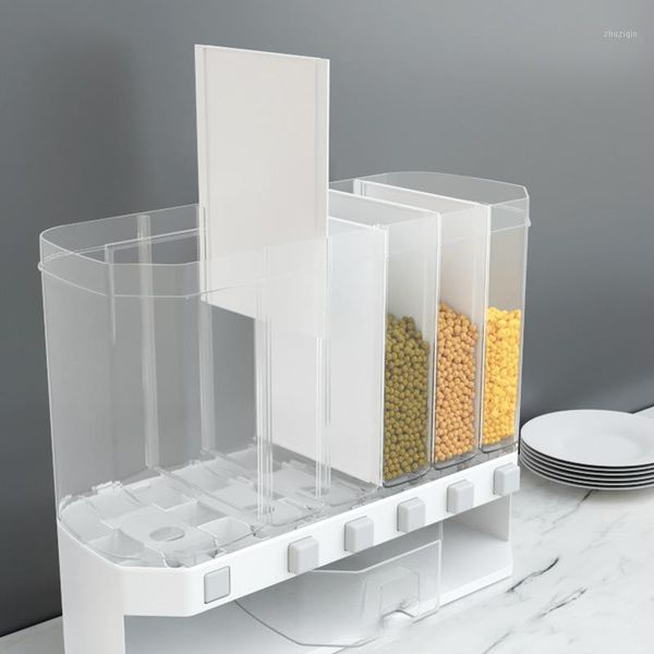 storage bottles & jars wall mounted divided rice and cereal dispenser 6 moisture proof automatic racks sealed box container
storage bottles & jars wall mounted divided rice and cereal dispenser 6 moisture proof automatic racks sealed box container
