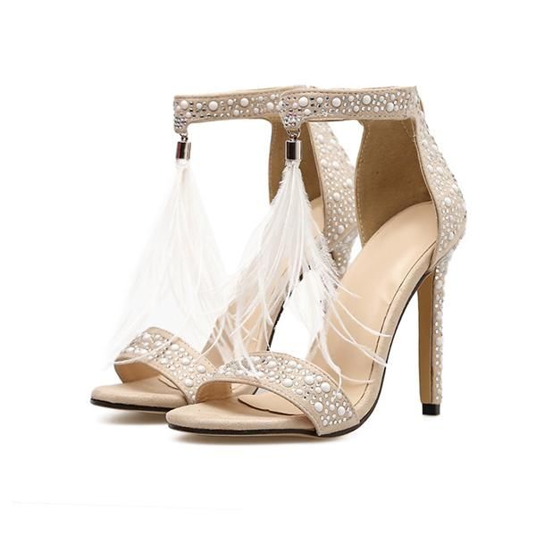 luxury rhinestone high heel sandals women feather tassel wedding shoes women elegant party sandals shoes plus size, Black
luxury rhinestone high heel sandals women feather tassel wedding shoes women elegant party sandals shoes plus size, Black