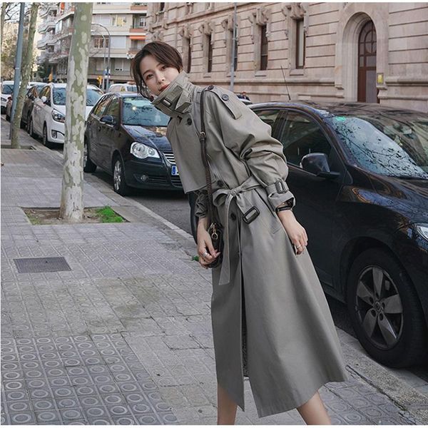 women's trench coats british style temperament windbreaker female mid-length 2021 autumn long-sleeved coat women pocket e203, Tan;black
women's trench coats british style temperament windbreaker female mid-length 2021 autumn long-sleeved coat women pocket e203, Tan;black