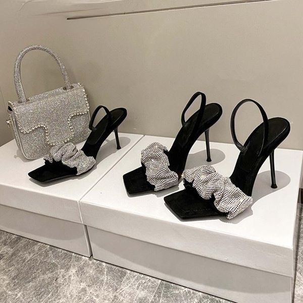 dress shoes 2021 star style luxury rhinestones women sandals elegant stiletto high heels slingback gladiator summer party prom, Black
dress shoes 2021 star style luxury rhinestones women sandals elegant stiletto high heels slingback gladiator summer party prom, Black