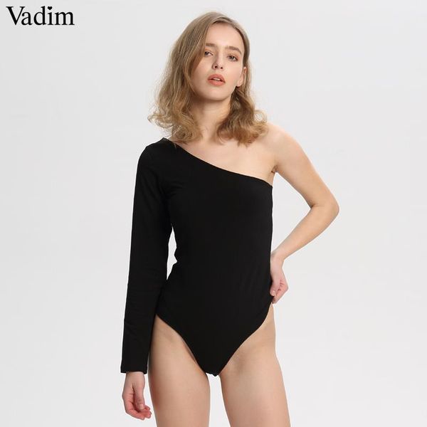 women's jumpsuits & rompers vadim women one shoulder bodysuits skew collar stretchable basic playsuits female casual fashion ka214, Black;white
women's jumpsuits & rompers vadim women one shoulder bodysuits skew collar stretchable basic playsuits female casual fashion ka214, Black;white