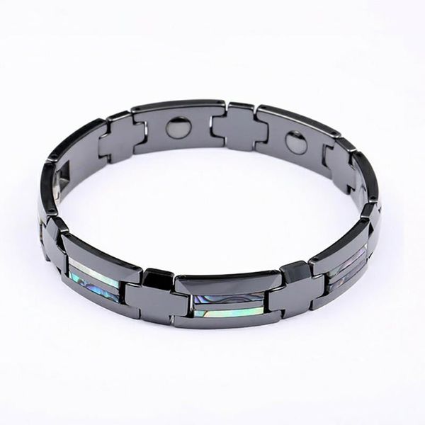 link, chain black ceramic jewelry abalone shell men's bracelets healthy magnetic therapy tungsten carbide bracelet for men
link, chain black ceramic jewelry abalone shell men's bracelets healthy magnetic therapy tungsten carbide bracelet for men